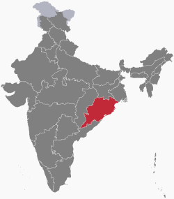 Vị trí của Odisha