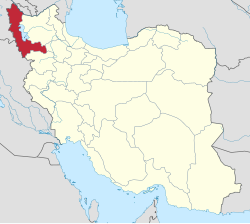 غربی آذربایجان اوستانی‌نین موقعیتی ایراندا