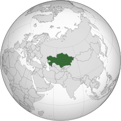  कजाकिस्तान के लोकेशन (green)