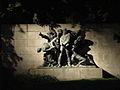 "Strijeljanje talaca" - spomenik žrtvama fašizma smješten je nasuprot Umjetničkog paviljona u Zagrebu.[1]