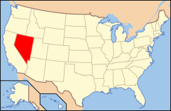 Nevadas beliggenhed i USA