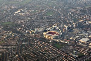 Região entorno do Estádio de Wembley