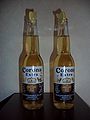 two bottles of Corona (Mexico)