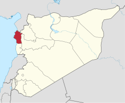 Map o Sirie wi Latakia heichlichtit
