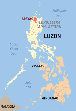 Mapa iti Filipinas a mangipakita ti pakasarakan iti Apayao.
