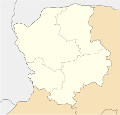 Mapa konturowa obwodu wołyńskiego, w centrum znajduje się punkt z opisem „Peresieka”