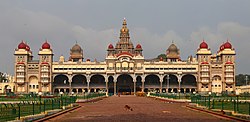 Mysore Palace, the former seat of the Wodeyar dynasty, is one of Karnataka's main tourist attractions.