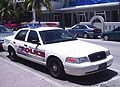 A Ford Crown Victoria Police Interceptor on Ocean Drive