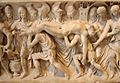 Relleu d'un sarcòfag romà de l'any 180-200, amb la representació de la tornada del cos difunt d'Hèctor a Troia.