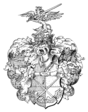 Wappen der Freifechter von der Feder, 1607