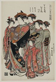 Chōjiya uchi hinazuru Koryūsai, c. 1778 – 80