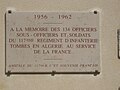 plaque commémorative de 1956-1962 (Algérie) 117e R.I.
