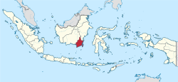 Location of South Kalimantan in Indonesia