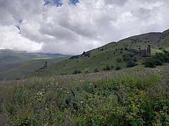 Site historique dans les gorges de Malkhist (en) dans le Grand Caucase.