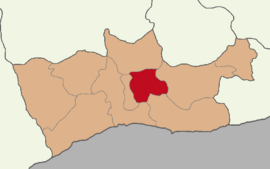 Map showing Ömerli District in Mardin Province