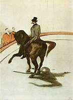 En cirko: Hispana pasxo (1899, desegnajxo per koloraj krajonoj)