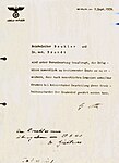 Adolf Hitler befullmäktigar Philipp Bouhler och Karl Brandt med ledningen av Aktion T4