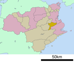 موقعیت کاتسوئورا، توکوشیما در استان توکوشیما