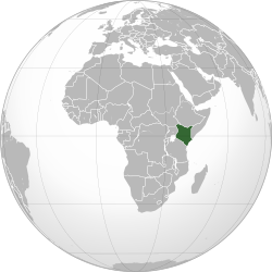 肯亞 (1963年—1964年) 的位置