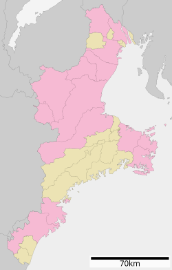 桃取町の位置（三重県内）