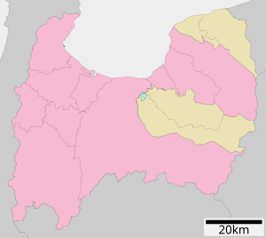 富山県の位置（富山県内）