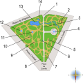 Mapa del Parque del Campo Grande.