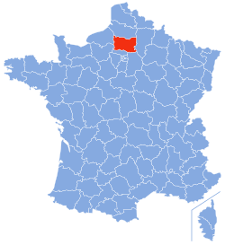 Oises placering i Frankrig