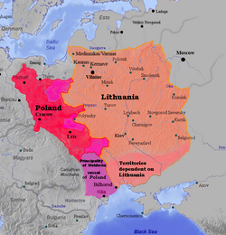 Вялікае Княства Літоўскае і Польшча ў 1387 годзе