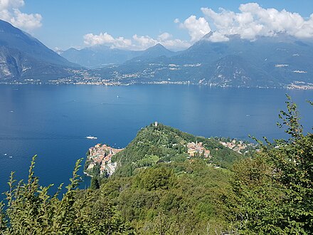 A view from Varenna, Monte Grona in clouds