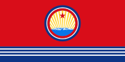 朝鮮人民軍海軍の軍艦旗。