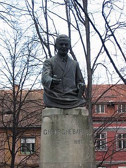 George Bariț szobra Nagyszebenben