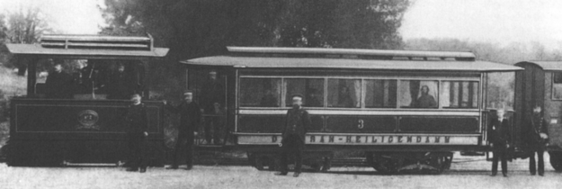Locomotive no. 2 with a Doberan-Heiligendamm Railway train around 1890