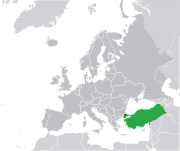 Mapa da Turquia na Europa