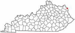 Location of Ashland, Kentucky
