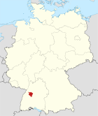 Deutschlandkarte, Position vom Landkreis Calw hervorgehoben