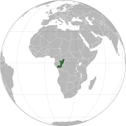 Location of  Republic of the Congo  (dark blue) – in Africa  (light blue & dark grey) – in the African Union  (light blue)