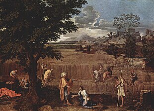 Las cuatro estaciones: verano, o Rut y Boaz, 1660-1664, óleo sobre lienzo, 118 x 160 cm, Museo del Louvre, París