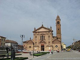 Piazza Unità d'Italia in Novellara