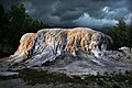 16. Elhalt fák a Mamut hőforrásnál lévő Orange Spring Moundban a Yellowstone Nemzeti Parkban (javítás)/(csere)