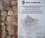 Plan grada s oštećenjima nastalih u oružanom napadu na Dubrovnik