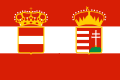 Ratna zastava Austro-Ugarske (pojednostavljeni prikaz) (1915. – 1918.)