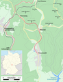 Karte der Kleinbahn Rennsteig – Frauenwald