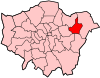 Map of arms of the London Borough of Barking & Dagenham
