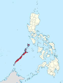 جانمای استان پالاوان در نقشه فیلیپین