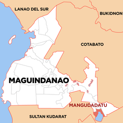 Mapa de Maguindánao del Sur con Mangudadatu resaltado