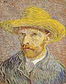 Vincent van Gogh, Memportreto kun pajlĉapelo, 1887