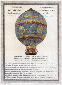 Montgolfier brothers' 1783 balloon flight, author unknown (edited by Durova)