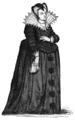 Maria de' Medici as widow, after a woodcut of 1613