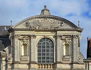 Détail de la façade supérieure de la Chapelle de l'Oratoire, Place de l'Oratoire - Nantes.