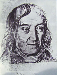 Bolyai Farkas arcképe (Szabó János rajza)